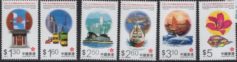 HONG KONG 793-8 MNH FIRST ISSUE UNDER CHINESE ADMINISTRATION