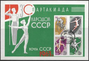 Russia #2763a  souvenir sheet. sports 1963 imperf.