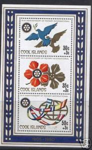 Cook Islands B87 MNH Rotary, Birds, Flowers 
