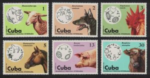 Caribic Veterinary Medicine Animals and Disease Cycles 6v 1975 MNH SG#2248-2253