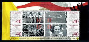 [93048] Gambia 2008 Olympic Games Berlin Swimming Mastenbroek Sheet MNH