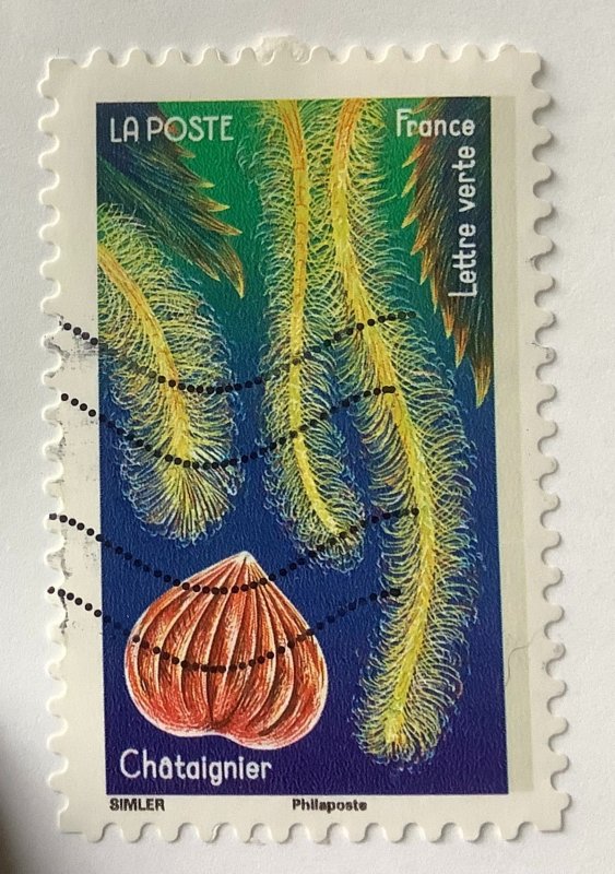 France 2022 Scott 6214 used - Chestnut Flower and Candied Chestnut