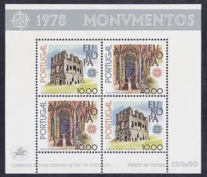 Portugal 1391a (1390-91) MNH 1978 EURPA Souvenir Sheet of 4