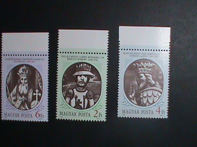 ​HUNGARY STAMP:1986 SC#3043-5 KING AND REIGN MNH SET. VERY FINE