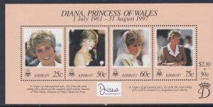 720 Kiribati Princess Diana SS MNH