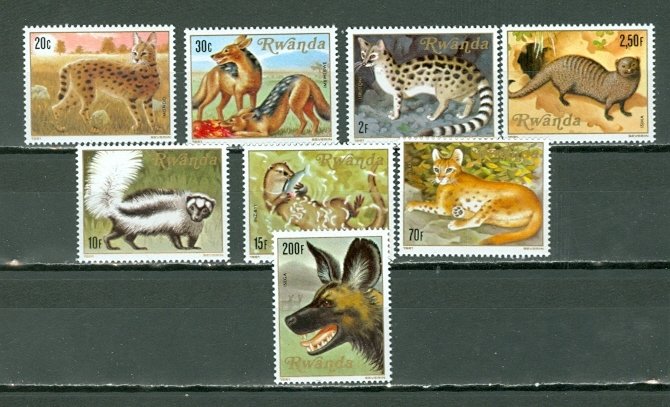 RWANDA 1981 WILDLIFE  #1035-42   SET MNH...$14.75