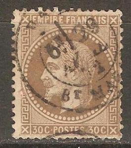 France 34 Y&T 30 Used Fine 1867 SCV $17.00