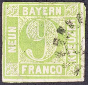 Bavaria, Scott #6, AVG-F used, thins