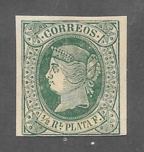 CUBA Scott #18 Mint 1/2r p Imperf Queen Isadella II.stamp 2018 CV $5.00