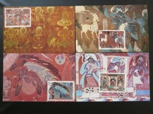 paintings archaeology fresco 1987 set of 4 maximum card China 73134