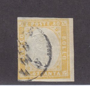 Sardinia Scott # 14 F-VF used neat cancel with nice color cv $ 475 ! see pic !