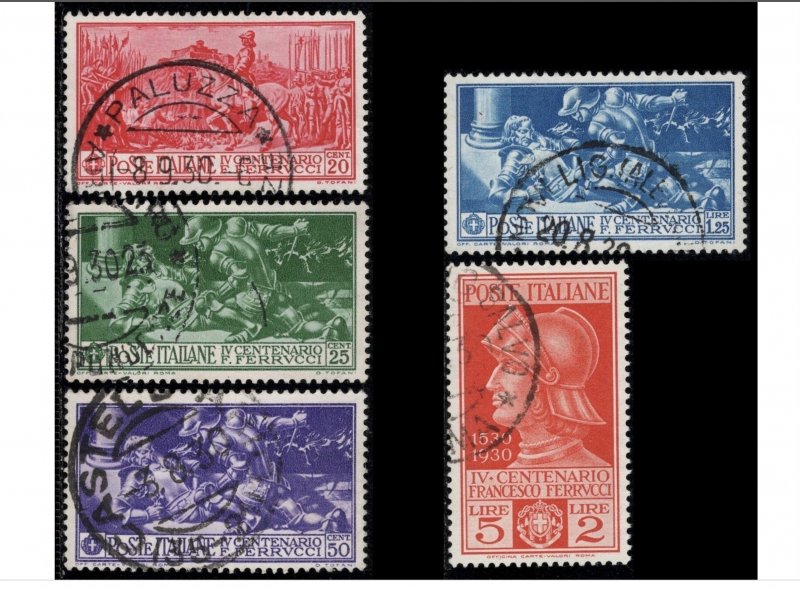 ITALY SC#242-46 VF USED CV$146.00