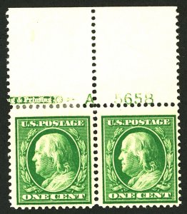 U.S. #331 MINT PL# PAIR OG HR