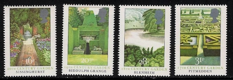 Great Britain 1983, Gardens  MNH set # 1027-1030