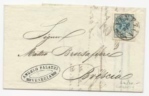 Italy Scott #6a on Cover Lombardy to Venice 1858 Folded Letter