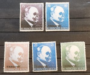 RuSSia Russisches Reich War w Ukraine occupation stamps Vladmir Putin death mask