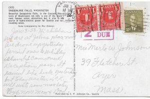 Vancouver, Canada to Ayer, Ma 1954 w/Postage Dues (51467)