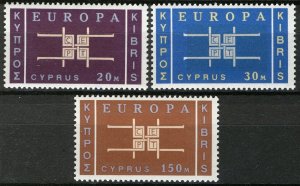 Cyprus 1963, Europa Cept set VF MNH, Mi 225-27 cat 40€