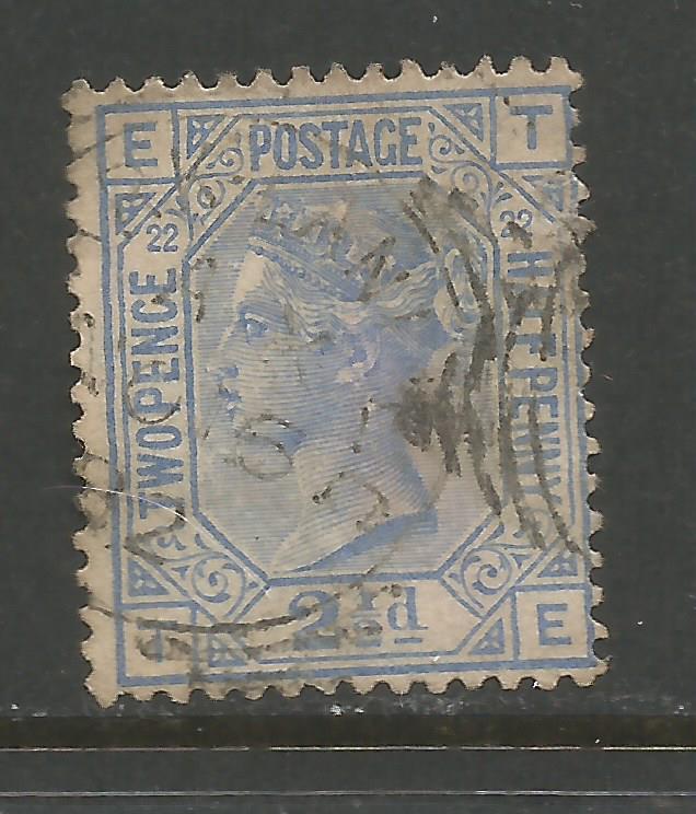 GREAT BRITAIN 82 VFU PLATE 22 647B-1