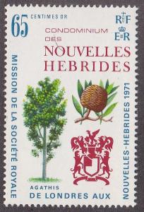 Fr. New Hebrides, # 167, Breadfruit Tree, NH, 1/2 Cat.