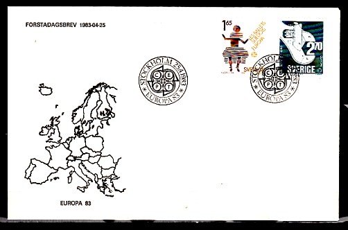 Sweden, Scott cat. 1460-1461. Europa & Ballet issue. First day cover. ^