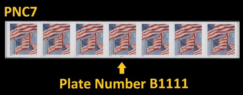 US 5656 Flags forever PNC7 BCA B1111 (from coil of 100) MNH 2022 