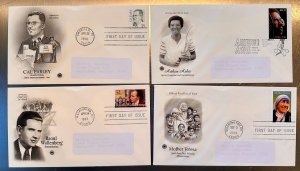 US Humanitarians set of 4 FDC's PCS