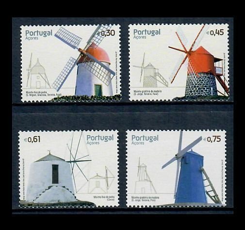 Azores #503-507 Windmills Colorful Set of Four