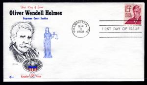 US 1288 Oliver Wendell Holmes Cover Craft U/A FDC