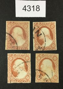 MOMEN: US STAMPS  #11 C.D.S USED LOT #4318