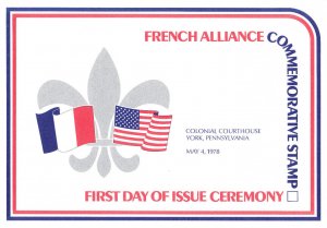 USPS 1st Day Ceremony Program #1753 French Alliance Revolutionary War 1977