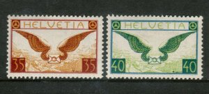 Switzerland #C13 - #C14 Extra Fine Never Hinged