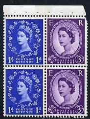 Booklet Pane - Great Britain 1960-67 Wilding 1d/3d Crowns...