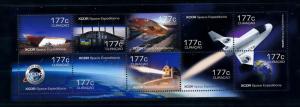 [CU237] Curacao 2014 Space expeditions Miniature Sheet MNH