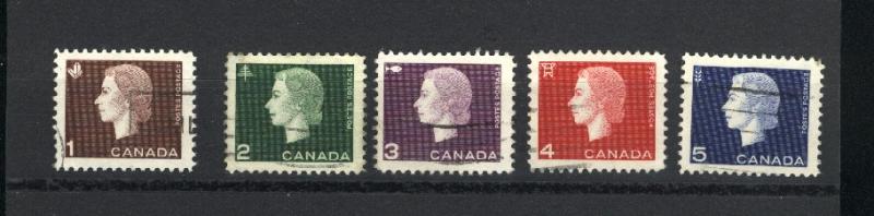 Canada  401-05 Complete set -1 used PD 1962-63