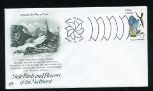 US 1964 State Birds & Flowers - Idaho UA ArtCraft FDC Capital Postmark