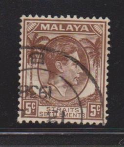 STRAITS SETTLEMENTS Scott # 241 Used - KGVI Definitive Issue