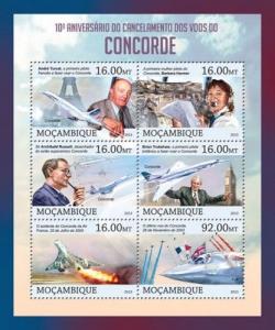 Concorde Planes Flugzeuge Aviation Space Transport Mozambique MNH stamp set