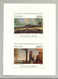 Tanzania #1434-35 Art 2v S/S  Imperf Chromalin Proofs Mounted in Folder