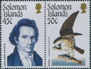 Solomon Islands 1986 SG556 Audubon set ex MS MNH