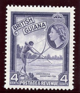 British Guiana 1963 QEII 4c deep violet (De La Rue ptg) superb MNH. SG 334ab.