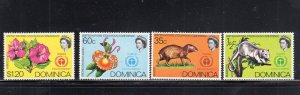 DOMINICA #337-340 1972 HUMAN ENVIROMENT MINT VF LH O.G