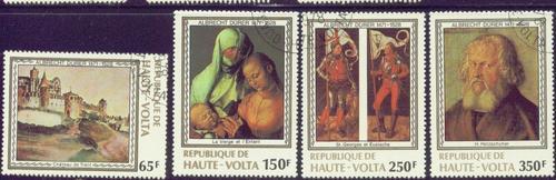 Burkina Faso  481-84 Used 1977 Durer-Paintings CV $2.80