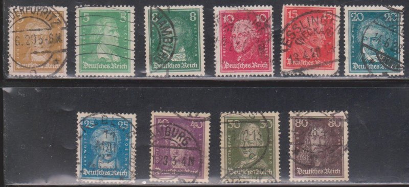 GERMANY Scott # 352-62 Used - # 362 Has A Crease