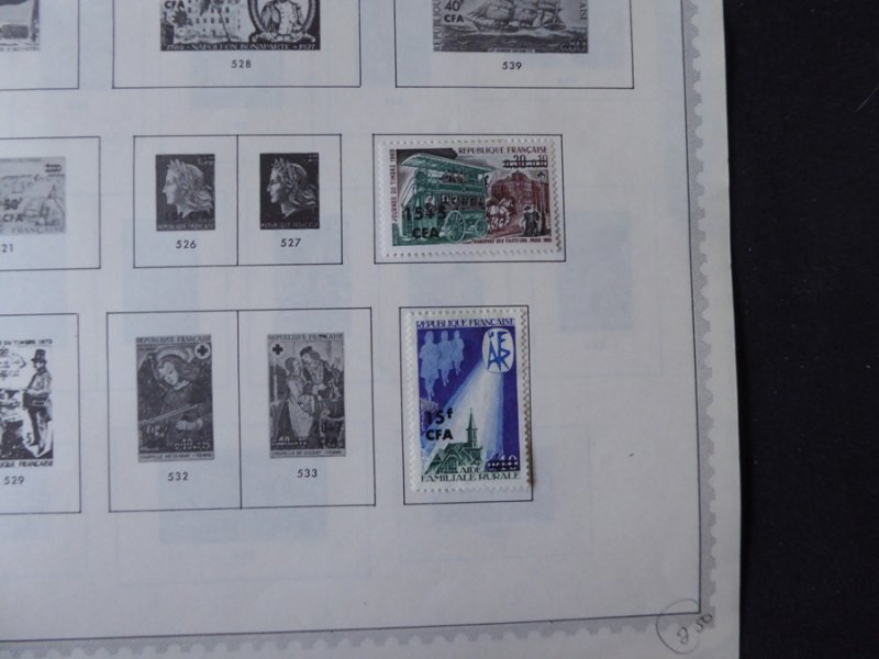 Reunion 1891-1973 Stamp Collection on Album Pages
