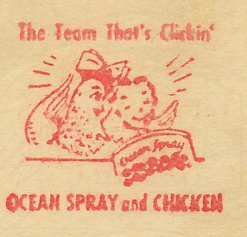 Meter cut USA 1951 Chicken - Cranberry - Ocean spray