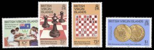 Virgin Islands #462-465 Cat$13.75, 1984 Chess, complete set, never hinged