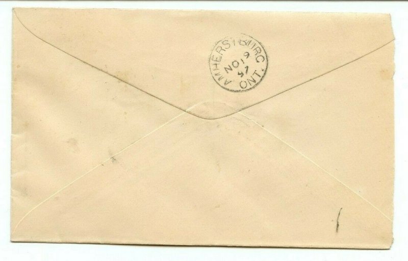 Bicycles all over front colour advertising 1897 Small Queen Canada cover 