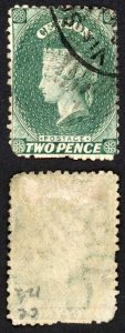 Ceylon SG50 2d Grey-green Wmk Crown CC Used