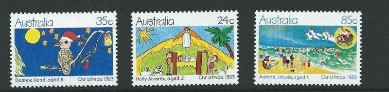 AUSTRALIA SG895/7 1983 CHRISTMAS MNH 